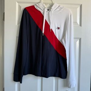 Tommy Hilfiger Tri-Color Diagonal Stripe Hoodie